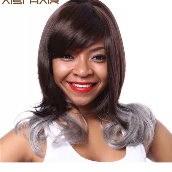 Accessories | Dark Brown And Gray Ombre Wig | Poshmark